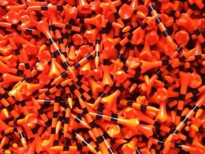 New 2 3/4" Pride Evolution Performance PTS Orange Black Striped 2.75 Golf Tees - Picture 1 of 1
