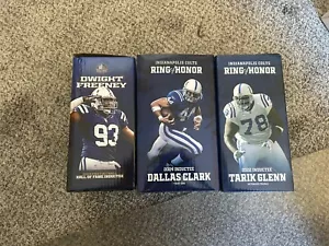 Indianapolis Colts ROH Dallas Clark, Tarik Glenn, Freeney HOF Bobblehead Lot - Picture 1 of 6