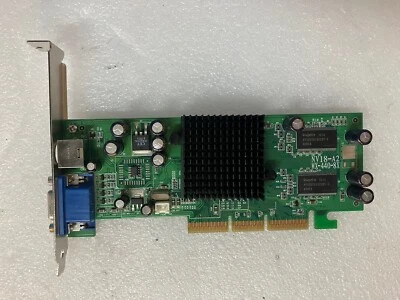 Vintage EVGA Geforce4 NV18-A2 64MB 8X DDR1 AGP Graphics Video Card MX-440-8X ~ - Image 1 of 4