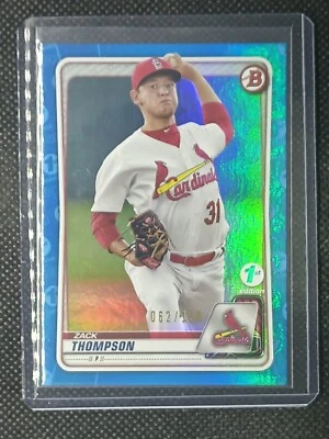 Zack Thompson 2020 Bowman 1st Edition Blue Foil #/150 St. Louis Cardinals - Image 1 of 2