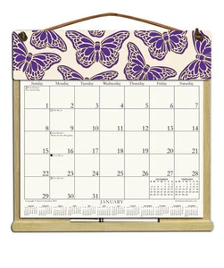 BUTTERFLIES CALENDAR HOLDER - REFILLABLE EVERY YEAR! - Picture 1 of 1