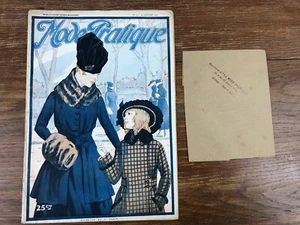 Revue LA MODE PRATIQUE illustrée 1916 # 4 AVEC PATRON Découpé + SEWING PATTERN - Foto 1 di 4
