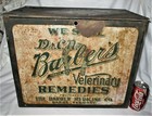 ANTIQUE PRIMITIVE COUNTRY DR. C.N. BARBERS VETERINARY MEDICINE ADVERTISING BOX