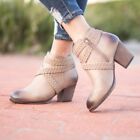 Hot NEW Womens Ombre Tan Brown Booties Boots Shoes Womens Size 6 6.5