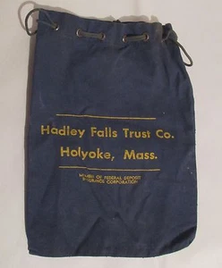 Messa Hadley Falls Trust Co. Holyoke. Borsa da banco in tela con cordino - Foto 1 di 2