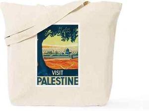 Visit Palestine Vintage Baumwolltasche – 15 x 15 cm - Bild 1 von 6
