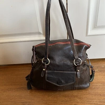 Dooney & Bourke Large Florentine Handbag Shopper tote Purse Brown Wallet Satchel - Image 1 of 4