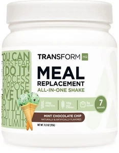 TransformHQ Meal Replacement Shake Powder 7 Servings (Mint Chocolate Chip) - Picture 1 of 4