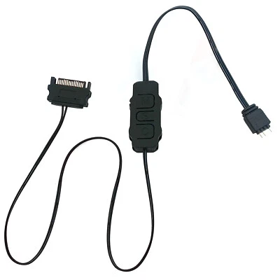 3pin to SATA Cable PC Fan ARGB Controller Wire Adapter LED Color Speed Switcher - Image 1 of 4