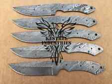Lot of 5 Damascus Steel Blank Blade Knife For Knife Making Supplies (SU-139)