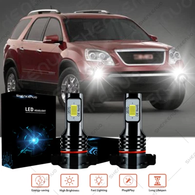 2 para GMC Acadia 2007 2008 2009 2010 2011 Blanco 5202 LED Bombillas antiniebla Foto 1 de 4