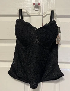 42D Black Lace Corset Lingerie Bustier Smart and Sexy New with Tags 42 D - Picture 1 of 10