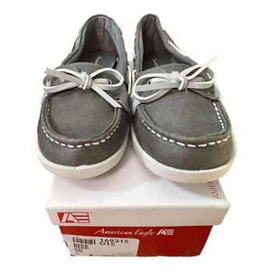 American Eagle Beck Boat Shoes Slip On Loafers Size 7 Gray Pastel Stripe BNIB - Picture 1 of 10
