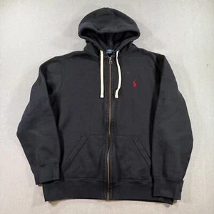 Polo Ralph Lauren Full Zip Hoodie Herren XL schwarz Fleece Sweatshirt HEAVY Pony - Bild 1 von 8