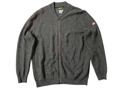 camel active Strickjacke Jacke ohne Kapuze Herren NEU grau oliv meliert XXL - Bild 1 von 4