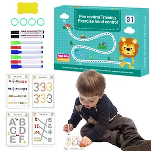Practice Training Book Magical Tracing Workbook Reusable Kids Educational - Picture 1 of 16
