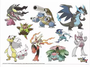 Pokémon XY POKEMON X AND POKEMON Y NINTENDO 3DS PROMO STICKERS - Picture 1 of 1