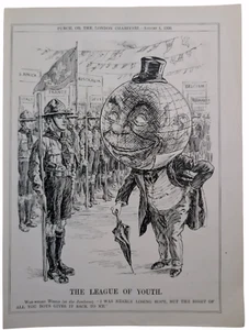 1st Boy Scout Jamboree "League of Youth" Orig 1920 Punch Mag UK Cartoon ~8x11" - Bild 1 von 1
