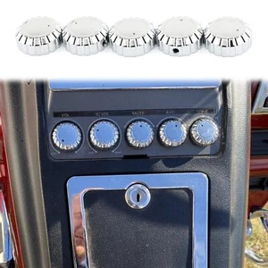 Per Honda Goldwing 1500 GL1500 1988-2000 Manopole Stereo Cromate Radio Copri Cappuccio - Foto 1 di 9