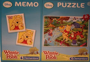 Disney/ Winnie the Pooh/ Puzzle + Memo 4+ / Clementoni /60 Teile+48 Memokarten - Bild 1 von 2