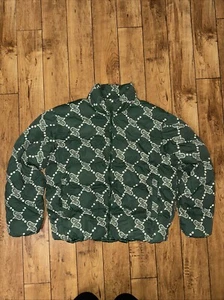 Maison Article Puffer Paisley Jacket Green XL 25x26 - Picture 1 of 7