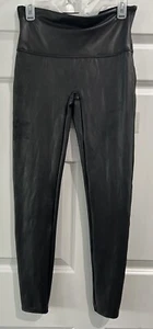 Spanx Faux Leather Leggings Size XL Black Women's Holiday Night Club Preppy - Picture 1 of 7