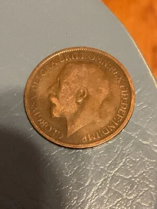 1915 Georgivs V Dei Gra:Britt:Omn:Rex- One Penny - Picture 1 of 2