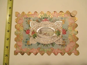 Vintage Valentine Card Friendship card opens up A80 - Picture 1 of 3