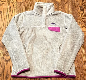 Patagonia Re-Tool Snap T Fleece Jacket Womens Small Deep Pile Gray - Picture 1 of 4