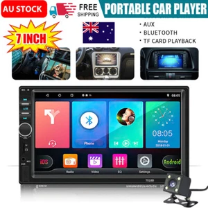 Wireless Apple Car Play Car 7" Screen with HD Rear Backup Camera for Cars Truck - Picture 1 of 15
