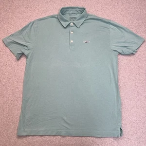 Patagonia Polo Shirt Mens Medium Organic Cotton Embroidered Fish Casual Golf - Picture 1 of 9