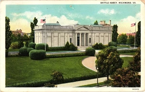 Vintage Battle Abbey Richmond VA Leinen Postkarte von L.K. & Söhne 1939 - Bild 1 von 2