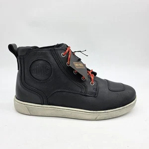 Scarpe Harley-Davidson uomo taglia 10 pelle nera HDMC moto casual stringate - Foto 1 di 12