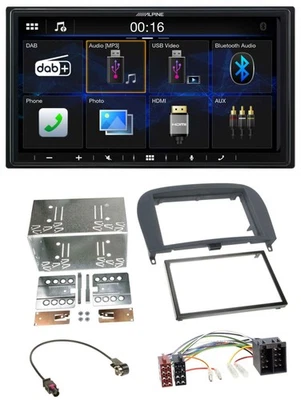 Alpine Bluetooth 2DIN MP3 DAB USB Autoradio für Mercedes SL-Klasse 2001-2011 R23 - Bild 1 von 4