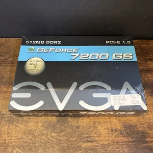 EVGA GeForce 7200GS 512MB DDR2 DirectX 9 Graphics Card PCI-E 1.0 New Sealed - Picture 1 of 9