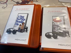 Lot of 2 Playaway All In One Audio Books All Work - Foto 1 di 5