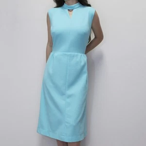 Vintage 60s Mod Midi Dress with Cutout - Picture 1 of 7