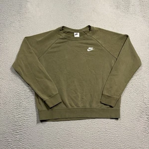 Nike Sportswear Essential Fleece Crew Neck Sweatshirt Women Medium Green BV4110 - Bild 1 von 8