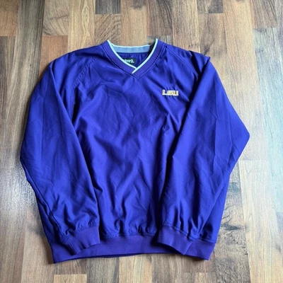 LSU Golf Windbreaker Pullover  Mens Large Purple  Water Wind Resistant Polyester - Image 1 of 4