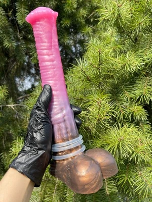 Consolador enorme de silicona Big Dong, tipo dragón malo, juguete sexual largo polla gruesa con cumtube Foto 1 de 4