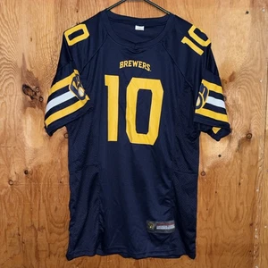 2025 MILWAUKEE BREWERS FOOTBALL JERSEY JORDAN LOVE # 10 Adult Medium - Picture 1 of 6
