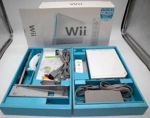 Pacchetto console Nintendo bianca (RVL-001) completo di scatola CIB - TESTATO - Foto 1 di 2