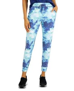 ID Ideology Batik schmale Jogginghose Batik Tartan blau Large neu mit Etikett - Bild 1 von 3