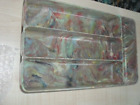 Vintage Bakelite Cutlery Tray , Multicoloured Marbled Effect