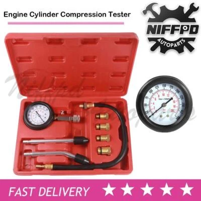 Petrol Engine Cylinder Compression Tester Kit for Automotive Motorcycle Tool Kit - Image 1 of 4