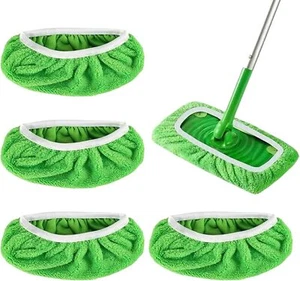 4 Stück Feuchte Bodentücher für Swiffer Bodenwischer Wiederverwendbar Waschbaren - Bild 1 von 8