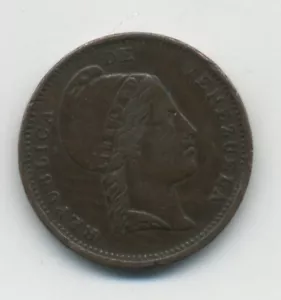 Venezuela 1/4 Centavo 1852 H KM Y 1 ss+ - Bild 1 von 3