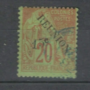 REUNION FRENCH COLONIES OLD USED CURRENCY OVERPRINT STAMP XXX LOT (REUN 281) - Picture 1 of 1