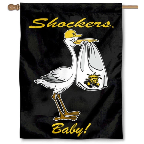 Wichita State University New Baby Gift Decorative House Flag Cover