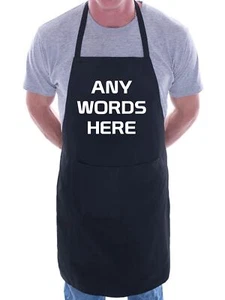 Delantal personalizado Tu texto aquí cualquier palabra aquí cocina barbacoa - Imagen 1 de 4
